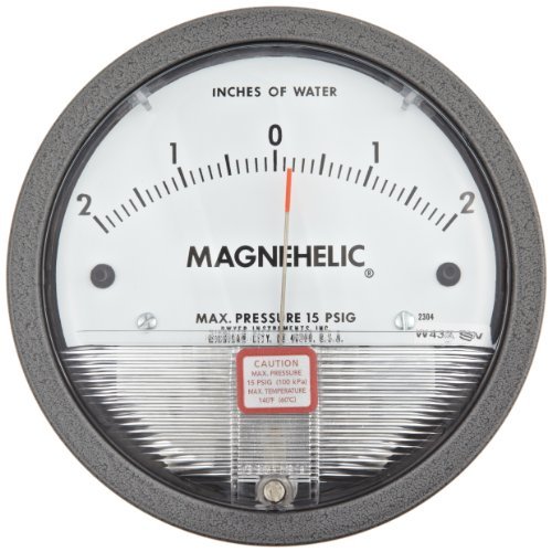 Dwyer 2300-4CM Magnehelic Differential Pressure Gauge,Range 2-0-2 CM