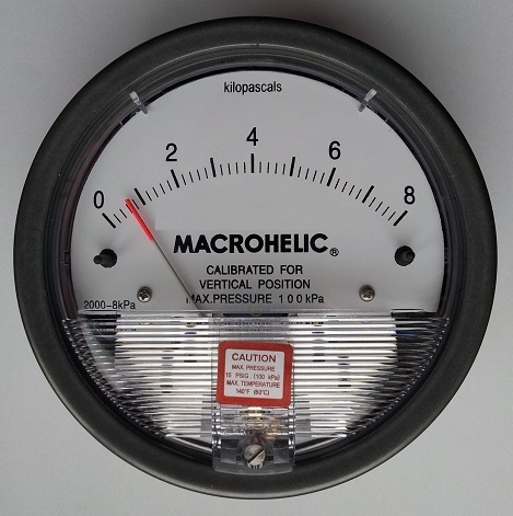 Dwyer Magnehelic Differential Pressure Gauge Model 2000-8KPA