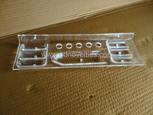 Acrylic tooth brush and tooth paste shelf