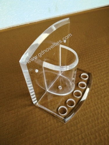 Acrylic Multiutility Toothbrush and Toothpaste holder