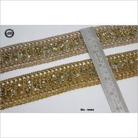 Batten Lace - High-quality Cotton Blend, Elegant White Finish, Intricate Pattern Design