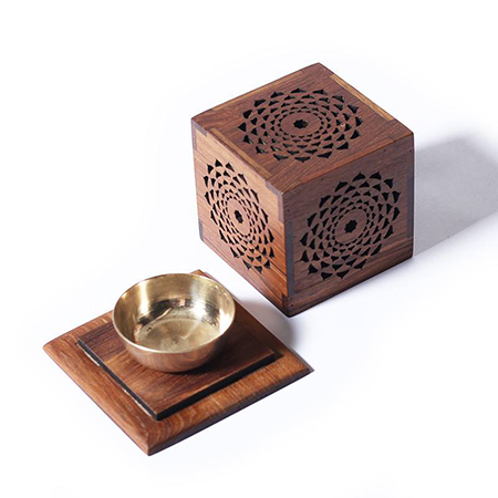 Wooden Incense Cone Burner