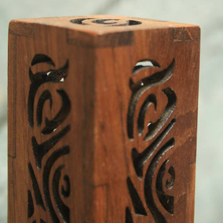 Cut Work Wooden Incense Holder