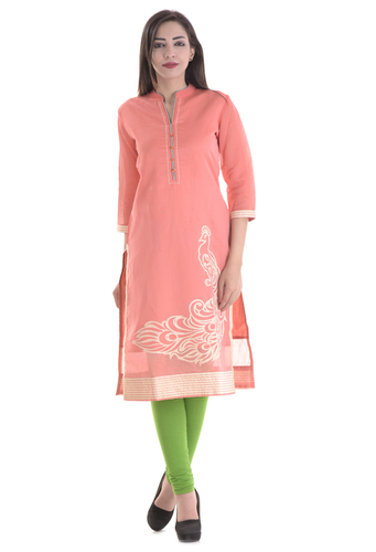 Pink Ladies Designer Cotton Kurti