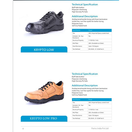 Safety Shoe - Leather, Size 6-12 | Lightweight Design (100-450 Grams), Ideal for Safety Use