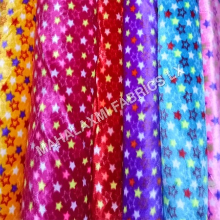 Star Print Velvet Fabric - 100% Polyester, Multiple Attractive Colors | Fast Colors, Lightweight, Quick Dry, Soft Touch, All-Season Style
