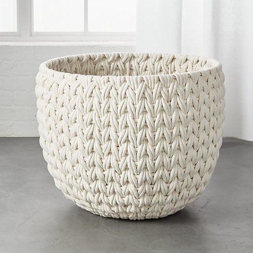 White Braided Basket