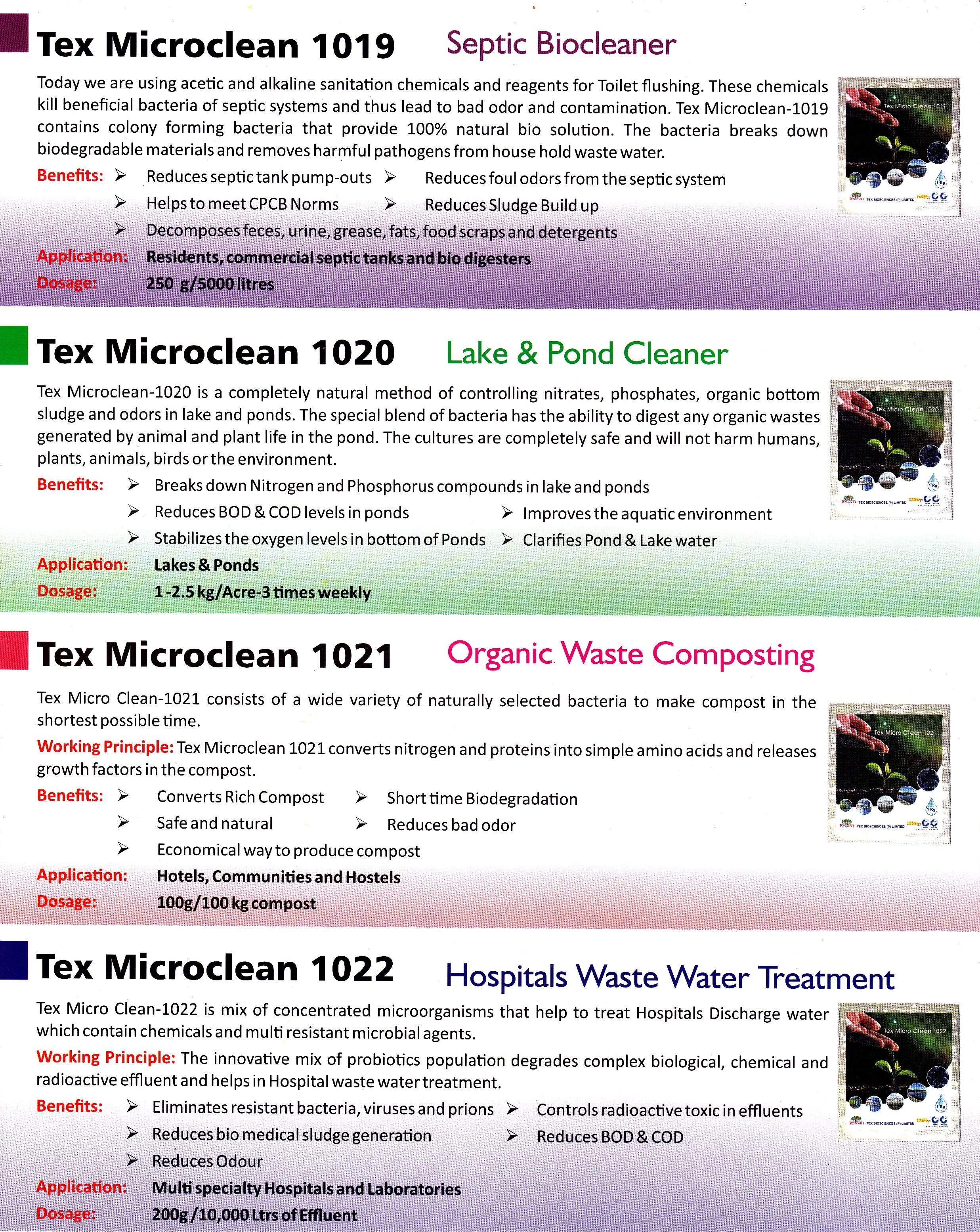 Tex microclean bio culture
