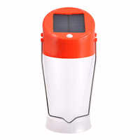 Solar Lamp - Plastic, 150x80mm, Orange | Built-in Li-ion Battery, Eco-friendly, Energy Efficient, Lightweight, Portable, Two Light Levels