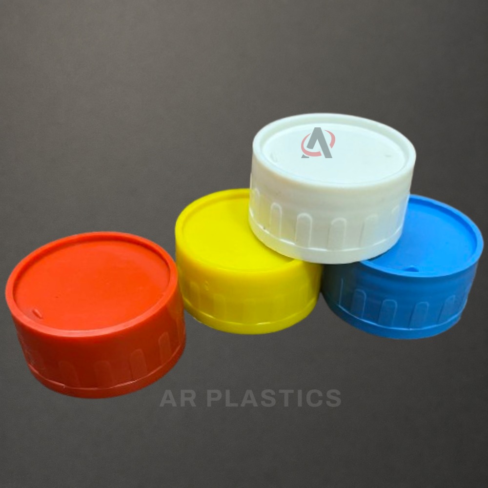 46 MM Pesticides Cap - Plastic, 46 Millimeter Diameter, Yellow/Red/Blue Colors | Customizable Screw Cap, User-Friendly Design, Lightweight Quality