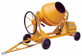 Cement Concrete Mixers - Steel 1200X800X1000 Mm Yellow | Durable Portable Efficient Easy to Use Robust 150 Liters Electric Motor