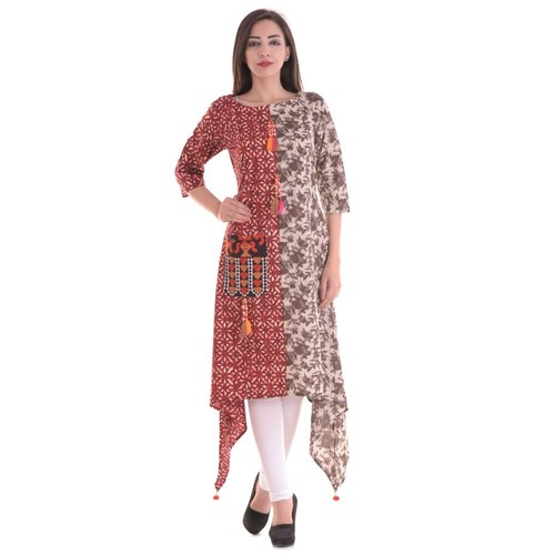 Multi Color Ladies Long Fancy Kurti