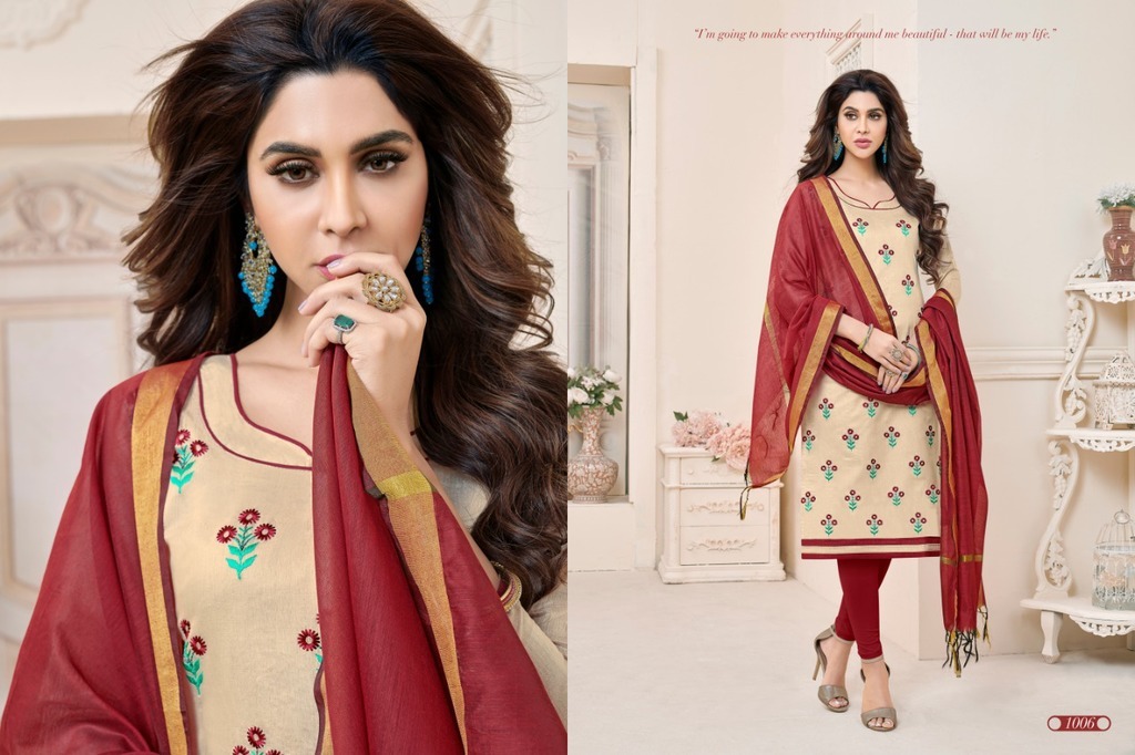 Ladies Embroidery Cotton Suits