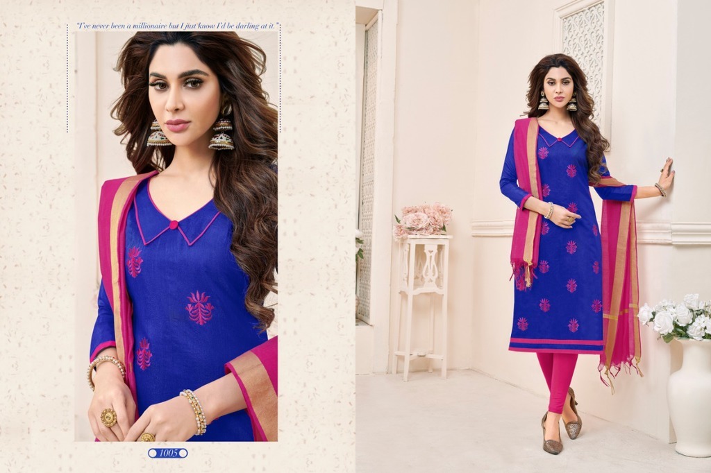 Ladies Embroidery Cotton Suits