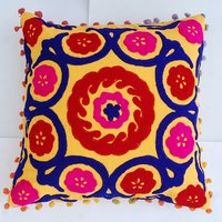 Traditional Mandala Embroidered Suzani Cushion Cover Decorative Pillow cases