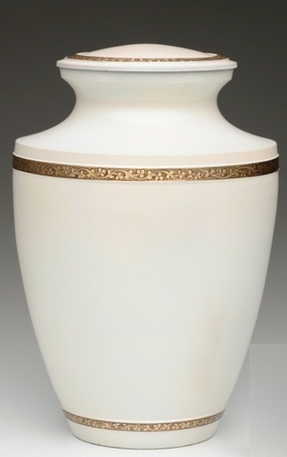 Polishing White Cremation Urn