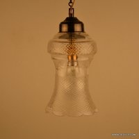 CUT HANGING,CLEAR GLASS CUTTING HANGING LAMP WITH FITTING