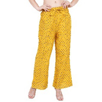 yellow palazzo trousers