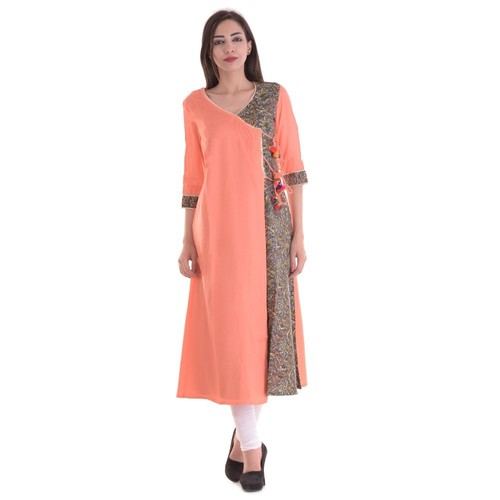 Designer Kurti - 100% Cotton, Sizes S-XXL, Pink Color | Breathable, Soft Against Skin, Eco-Friendly, Attractive Printed Design