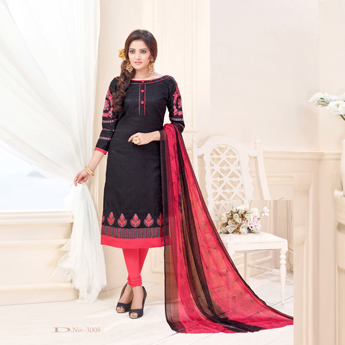 Red And Black Formal Wear Salwar Suit