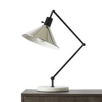 Plating Black And Silver Iron Table Lamp