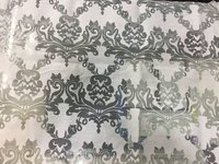 White Brasso Burnout Fabric - Application: Curtains Upholstery Decoration