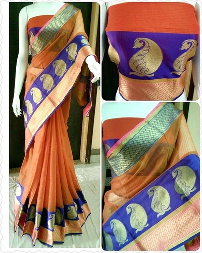 Party Wear Designer Mainpuri Silk Saree