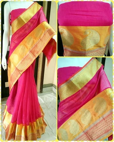 Rani Color Desisgner Silk Saree