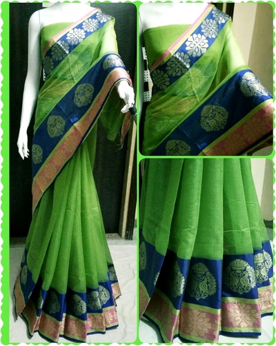 Green Mainpuri Silk Saree