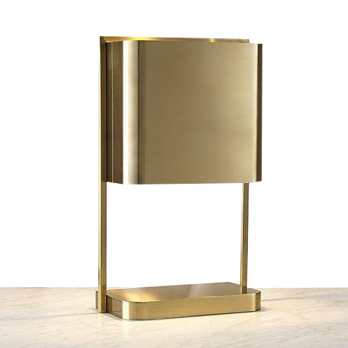 Brass Antique Table Lamp - 12x6.5x20 Inches | Gold Plated Metal, Modern Arts Style, Eclectic Design for Classy Home Decor