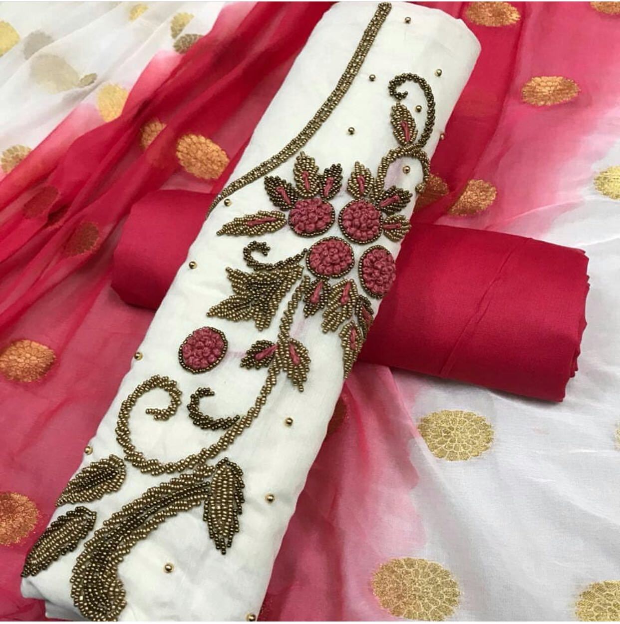 Designer Suit ( Unstitiched Dress Material )