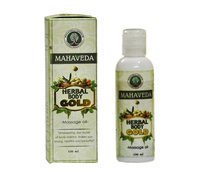 Mahaveda Herbal Body Gold - Multi-purpose Massage Oil, 100% Natural Ingredients | Enhances Skin Care, Pain Reliever, Energizing Body Massage