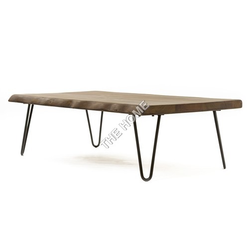 Coffee Table - Rectangular Shape | Painted Iron And Wood Finish, Modern Design