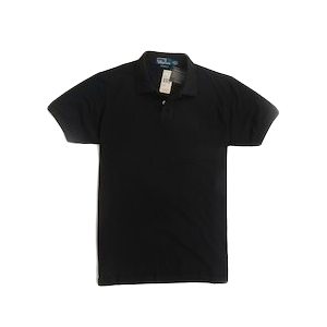 Black Plain Polo T-Shirt