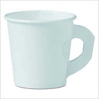 Handle Paper Cup - Paper, 210 Ml, White | Leak Proof, Eco-friendly, Moisture Resistant, Reusable, Perfect For Parties And Restaurants