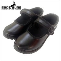 Kids School Shoes - Pvc Upper, Eva Insole, Pvc Outsole, Sizes 8-10, 11-1, 2-5, Black Color, Buckle Closure - Comfortable Fit With Semi-round Toe