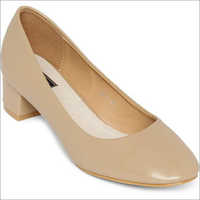 Block Heel Belly - Genuine Leather, Various Sizes, Light Brown | High Heel, Slip-on Design, Breathable, Anti-wrinkle, Quick Dry
