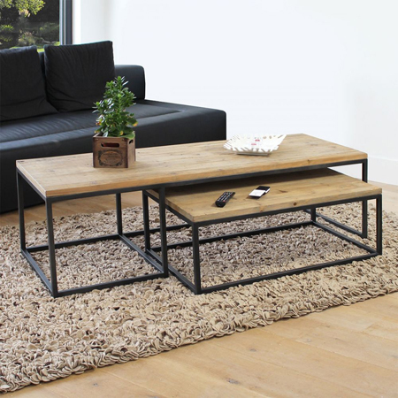 Industrial Coffee Table Set Of 2