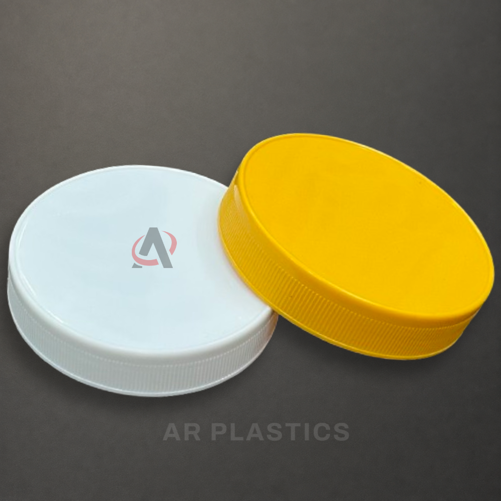 83 MM Cap with Lines - Plastic, 83 Millimeter Diameter, Customizable Color Options, Screw Cap Type for Jars, Warranty Included