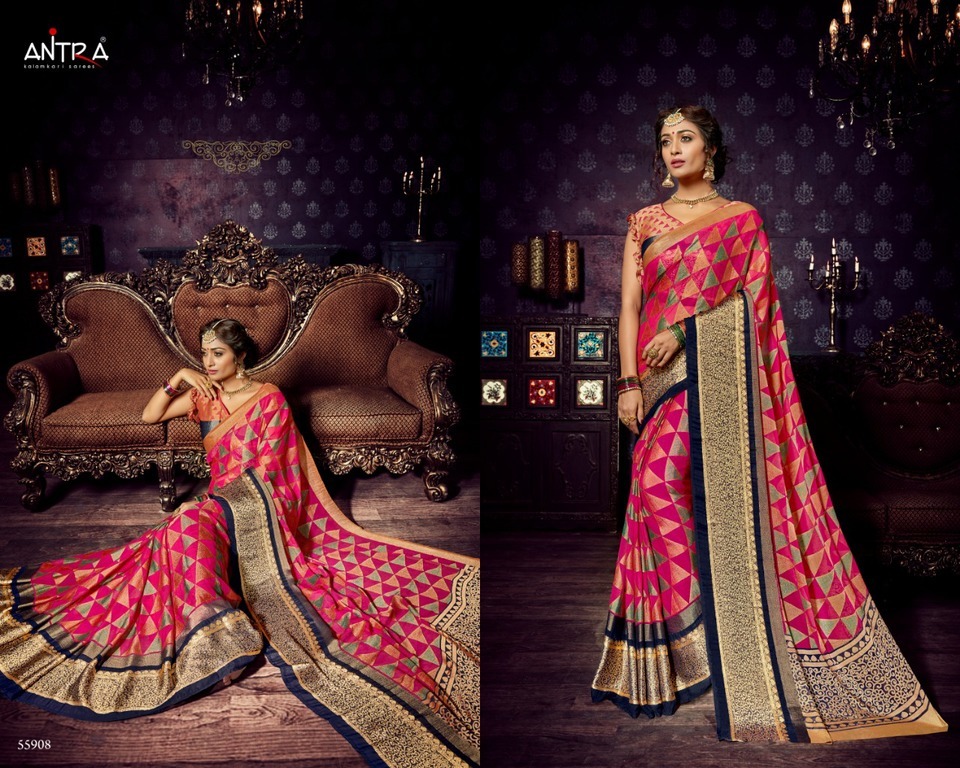 Zari Border Batik Print Cotton Sarees