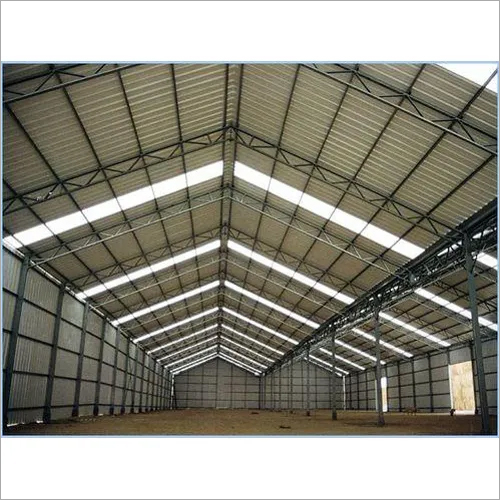 Sky Blue Industrial Factory Shed