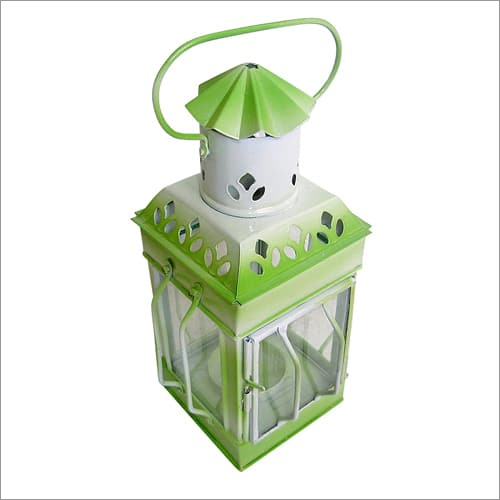 Green And White Hanging Garden Lantern