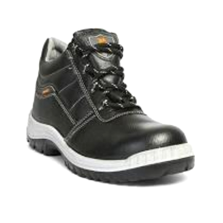 Z 1 Hillson Safety Shoes - Buffalo Grain Leather, Size 6-12 Inch, Black | Anti-Skid, Oil Resistant, Impact Resistant Up to 200J, High Density PU Outsole