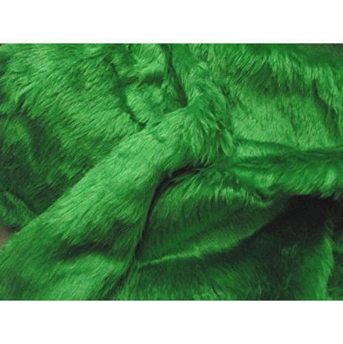 Green Hi Pile Printed Fabric