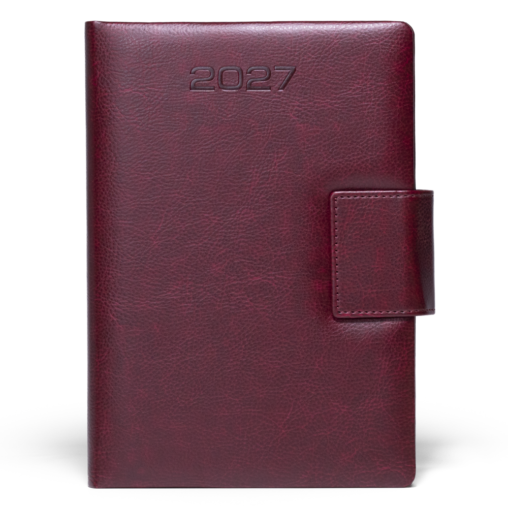 Mahavir Executive A5 Diary - High-quality Pu Leather, 432 Pages, One Day To A Page Layout | Magnetic Flap, Satin Ribbon Bookmark, Eco-friendly, Gilt Edges, Durable Design