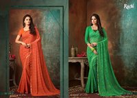 Fancy Printed Chiffon Sarees
