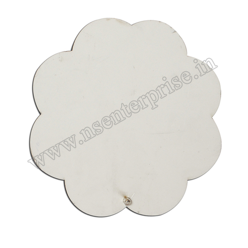 BT-54 MDF Table Frame - Flower Shape, White Color | High-Quality MDF, Vibrant Colors After Sublimation, Personalized Photo Frame