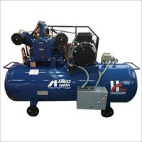 High Pressure Compressor - 5 Hp, 220 L Air Tank Capacity, 4 Bar Discharge Pressure | Large Volume, Portable Structure, Positive Displacement
