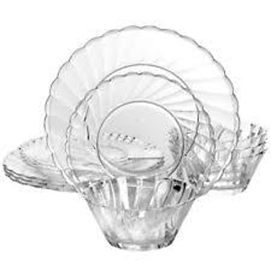 White Acrylic Dinner Set