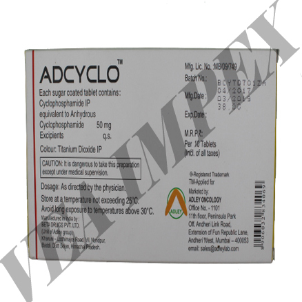 Adcyclo 50 mg(Cyclophosphamide  Tablets)